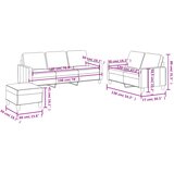 3-dijelni set sofa s jastucima boja cappuccina od umjetne kože | shoptok.hr