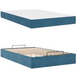 vidaXL Krevetna konstrukcija s madracem Plava 120 x 190 cm Baršun | shoptok.hr