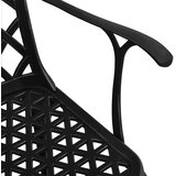 3-dijelni bistro set od lijevanog aluminija crni | shoptok.hr