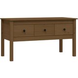  Klubska mizica medeno rjava 102x49x55 cm trdna borovina, (20714191) | Shoptok.si
