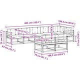  Set vanjskih sofa 6 kom. Bijela i antracit Poliester | shoptok.hr