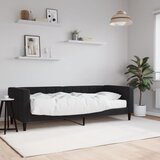 vidaXL Dnevna postelja z vzmetnico črna 80x200 cm žamet Cene