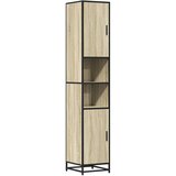 Maison Chic Kopalniška omarica - Kopalniški kabinet sonoma hrast 35x37,5x188,5 cm inž. les, (21794820) | Shoptok.si