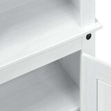  Visok predalnik Bela 74 x 38 x 170 cm Masivno borovo les, (5000217923) | Shoptok.si