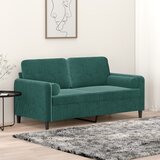 vidaXL Kavč dvosed z okrasnimi blazinami temno zelen 140 cm žamet Cene