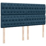  s oprugama i madracem plavi 200x200 cm baršunasti | shoptok.hr
