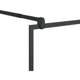 Pregrada za tuširanje s prozirnim staklom ESG 80 x 195 cm crna | shoptok.hr