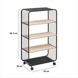 5five Poslužni sto/mobilna polica COLGE 97x55 cm crna/bež | Eponuda.com