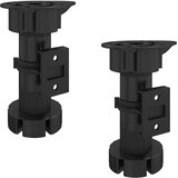  Noge namještaja Podesiva 2 pcs Crna 46 x 46 x 128 mm PP | shoptok.hr