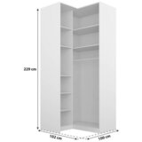 Rauch Möbel KOTNA OMARA ZA OBLAČILA, siva, srebrne barve | Shoptok.si