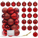  Kuglice za božićno drvce 6 cm 20 kom. crvene | shoptok.hr