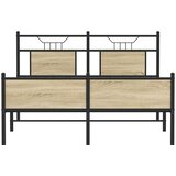  Okvir kreveta bez madraca boja hrasta sonome 140x190 cm drveni | shoptok.hr