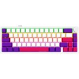 Lorgar Wireless mechanical gaming keyboard Pro, 2.4 GHz, Toxic Purple switches, white red purple ( LRG-KBP70MW-WH-US ) cene