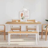 vidaXL klop 110 cm Bela masivna lesena guma | Shoptok.si
