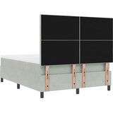  s opruga kutije Svijetlo siva 160 x 200 cm Baršun | shoptok.hr