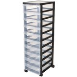 x ormarić s kotačićima (D Š V: 40 29 106,5 cm, Broj ladica: 10, Plastika) | shoptok.hr