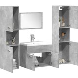 Maison Chic Kopalniško pohištvo - Kopalniški sestavi 4 kosa betonsko sive barve konstruiran les, (21787183) | Shoptok.si