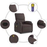  Masažni naslonjač od tkanine tamnosmeđi | shoptok.hr