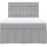 vidaXL Krevet box spring s madracem svjetlosiva 160x200 cm tkanina | shoptok.hr