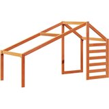 Krevet na kat s krovom voštano smeđi 80x200 cm masivna borovina | shoptok.hr