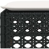  Vrtni tabure s jastukom crni 63 5x56x32 cm od poliratana | shoptok.hr