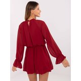 RUE PARIS Dress-MI-SK-A1554.26-burgundy Cene