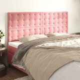  Uzglavlje roza 160x5x118/128 cm baršunasto | shoptok.hr