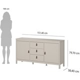 Tvilum Sivo-bež komoda 152x80x38 cm Madrid – | shoptok.hr