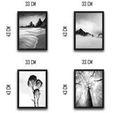 WALLXPERT dekorativna slika u okviru (4 komada) branches set | ePonuda.com