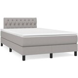 vidaXL Krevet s oprugama i madracem LED svjetlosivi 120x190 cm tkanina Cijene
