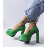 Gemre Green block heel pumps Hervé | Shoptok.si