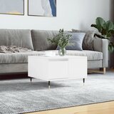 vidaXL Klubska mizica bela 55x55x36,5 cm inženirski les Cene