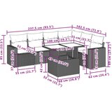  7-dijelni set vrtnih sofa od poliratana s jastucima bež | shoptok.hr