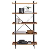 XORA regal 90/172/30 cm črna, barve hrasta | Shoptok.si