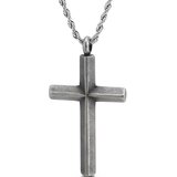 Ogrlica PU-38413 Cross - Siva KP38413 | shoptok.hr