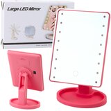  Cosmetic Mirror 16 LED Diodes With Stand Adjustable Pink Cene
