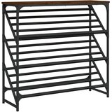 The Living Store Regal za čevlje rjav hrast 90x30x85 cm inženirski les - Regal Za Čevlje, (21444764) | Shoptok.si