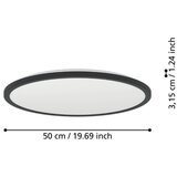 Eglo 901441-LED Kupatilsko stropno svetlo ROVITO 16,8W/230V prečnik 50 cm IP44 crna | Eponuda.com