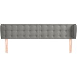  Uzglavlje s ušima svjetlosivo 203x23x78/88 cm baršunasto | shoptok.hr