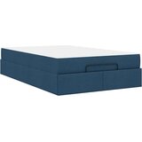  Konstrukcija postelje z vzmetnico Modra 120 x 200 cm blago | Shoptok.si