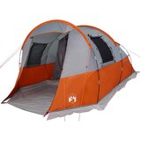 vidaXL Šotor za kampiranje za 4 osebe siv in oranžen vodoodporen, (21166714) | Shoptok.si