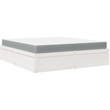  The Living Store Postelja z vzmetnico bela 180x200 cm trdna borovina - Postelja, (21495797) | Shoptok.si