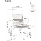  Uredska stolica Q-026 - roza | shoptok.hr