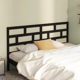  Uzglavlje za krevet crno 186 x 4 x 100 cm od masivne borovine | shoptok.hr