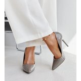 Gemre Dark grey patent leather high heels with leather insole Jadoin | shoptok.hr