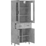  Visoka komoda siva betona 69,5x34x180 cm od konstruiranog drva Slike