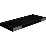 vidaXL plutajuća zidna polica visoki sjaj crna 60 x 23,5 x 3,8 cm MDF | shoptok.hr