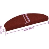  Prostirke za stepenice, samoljepljive, 10 kom, 65x21x4 cm, bordo crvene, poluokrugle, velike | shoptok.hr