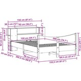  Okvir kreveta bez madraca voštano smeđi 150x200 cm od borovine | shoptok.hr