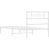 vidaXL Metalni okvir za krevet s uzglavljem bijeli 80x200 cm | shoptok.hr